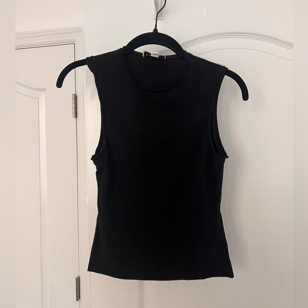 TopShop Black Crop Tank SZ S